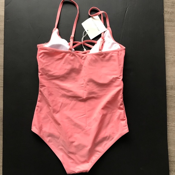 Zaful Shaping Crisscross Plunge One Piece Swimsuit - Picture 4 of 5